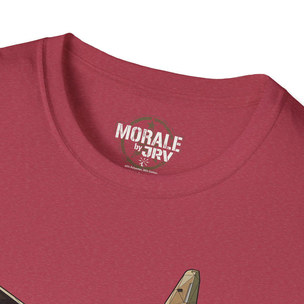 Vintage T-Shirt: „Morale by TRV“ Logo am Halsausschnitt, dunkelrot