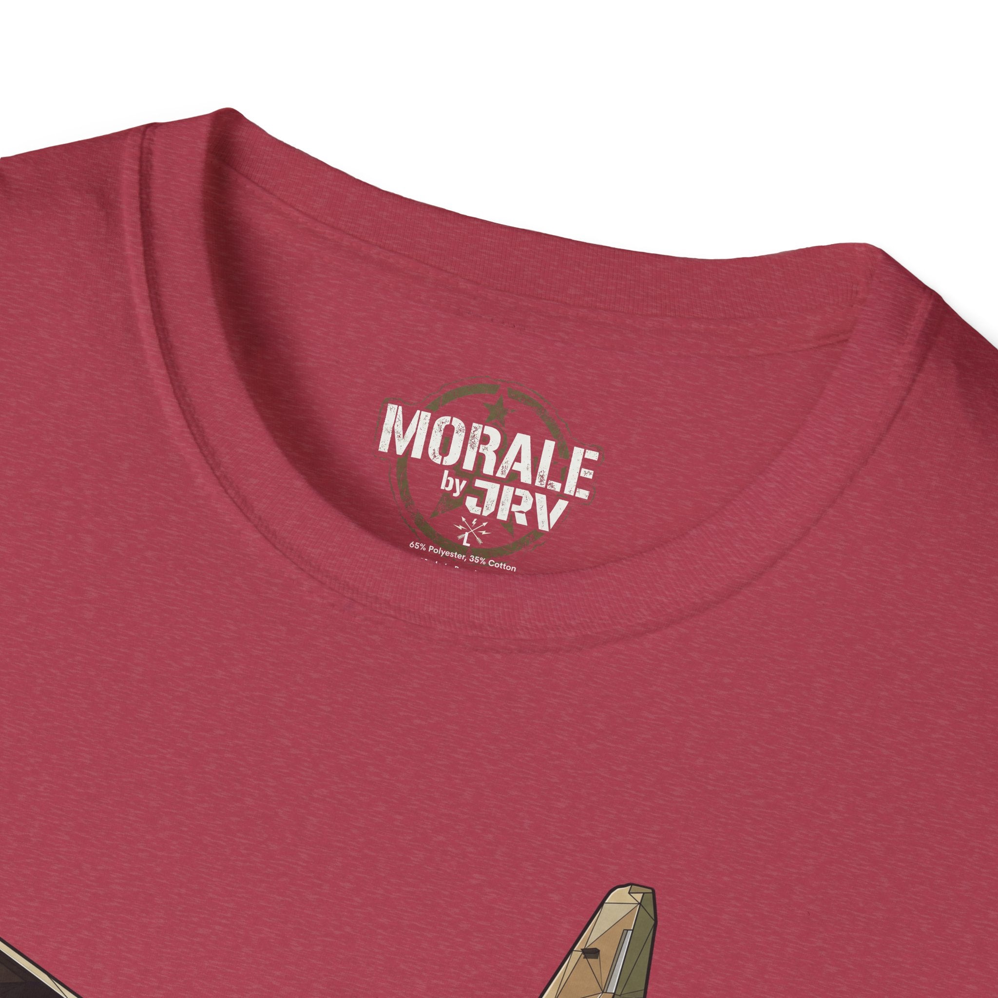 Vintage T-Shirt: „Morale by TRV“ Logo am Halsausschnitt, dunkelrot