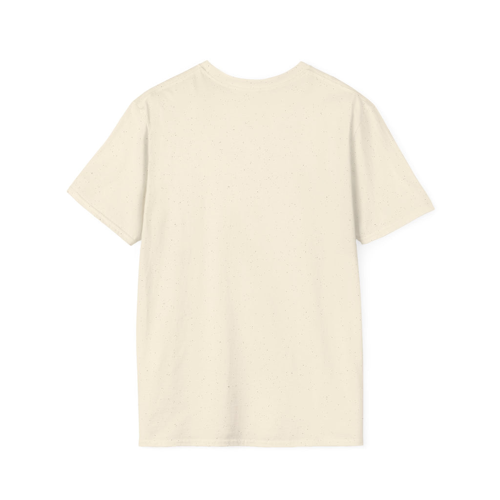 Light cream crew-neck short-sleeve T-shirt, plain back view