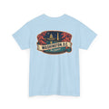 Light blue Washington DC badge graphic T-shirt with Capitol print on front