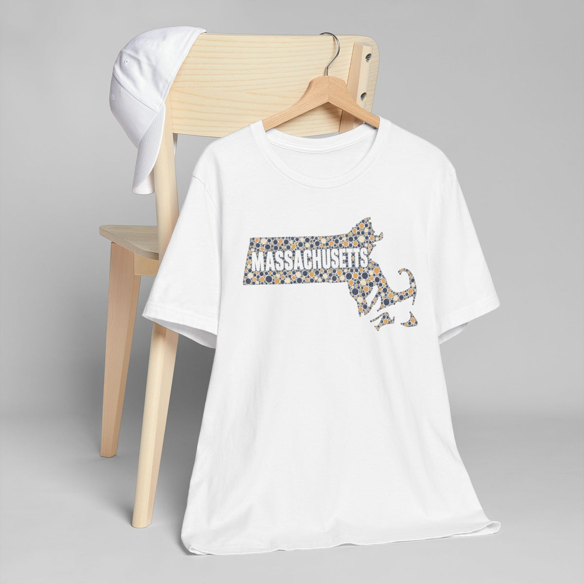 Massachusetts State Floral Map T-Shirt | Massachusetts Outline Graphic Tee