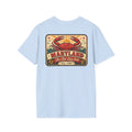 Light blue T-shirt with rectangular crab and Maryland graphic on the chest