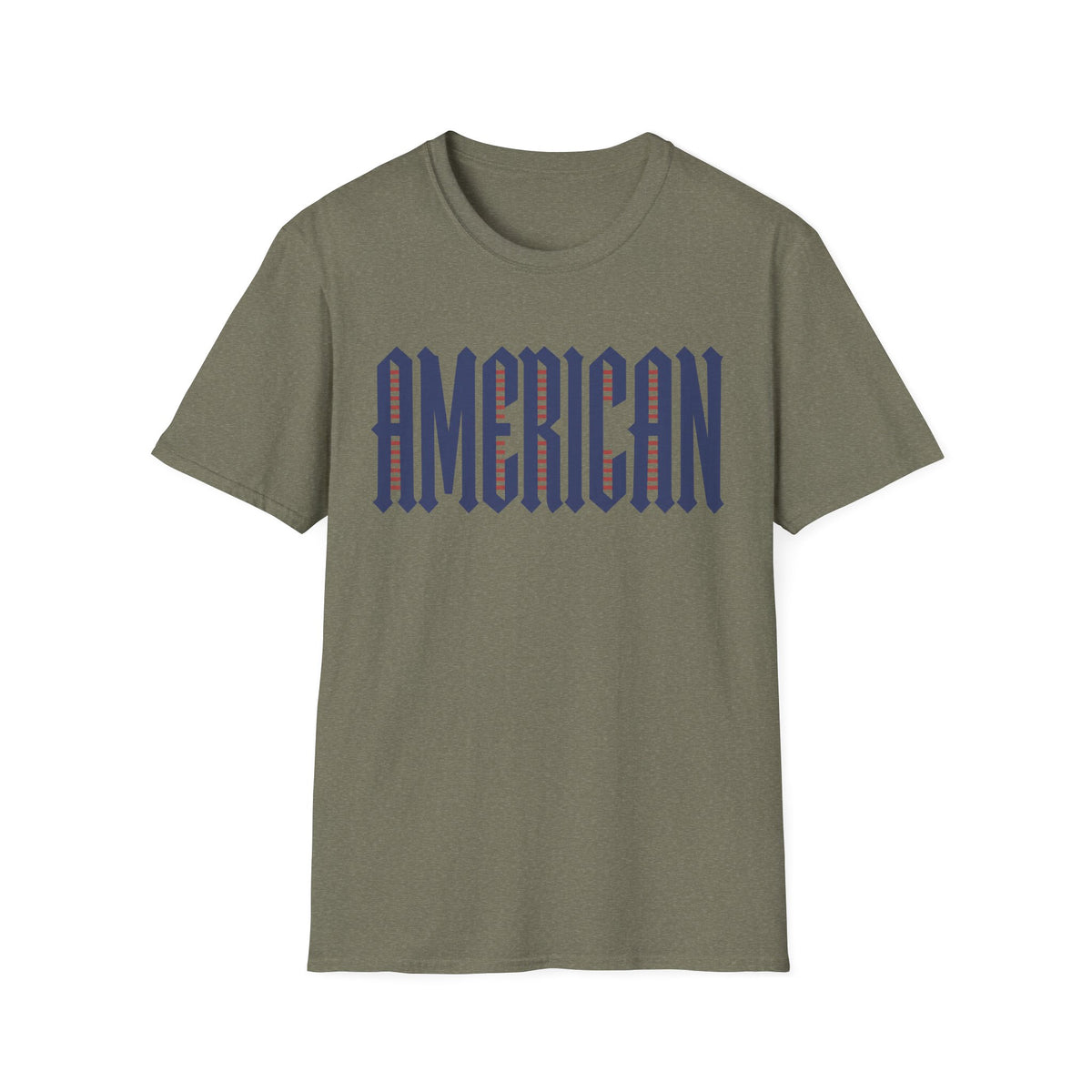 American Flag Stripe Lettering T-Shirt - Patriotic USA Pride Tee