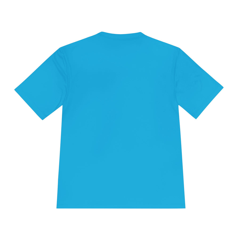 Mindset Is Everything T-shirt (back) in light blue, plain crew neck.