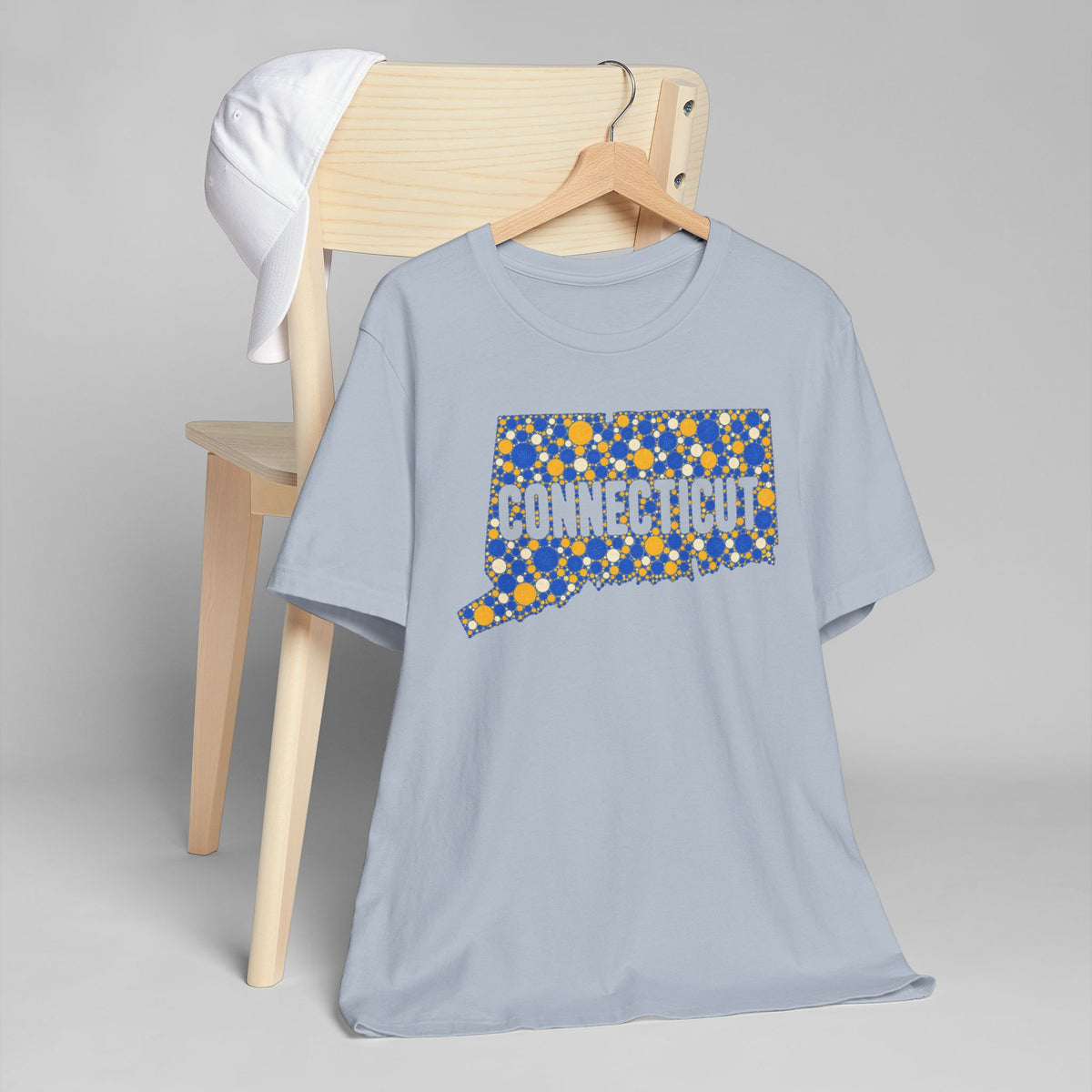 Connecticut State Floral Pattern T-Shirt | Connecticut Map Outline Graphic Tee