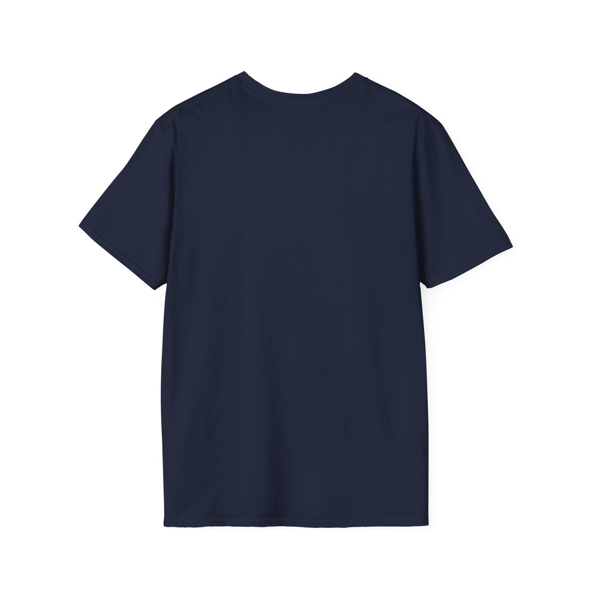 Navy crewneck T-shirt, short sleeves, plain front