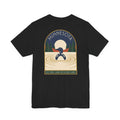 Black T-shirt with centered square Minnesota logo featuring a loon and water ripples