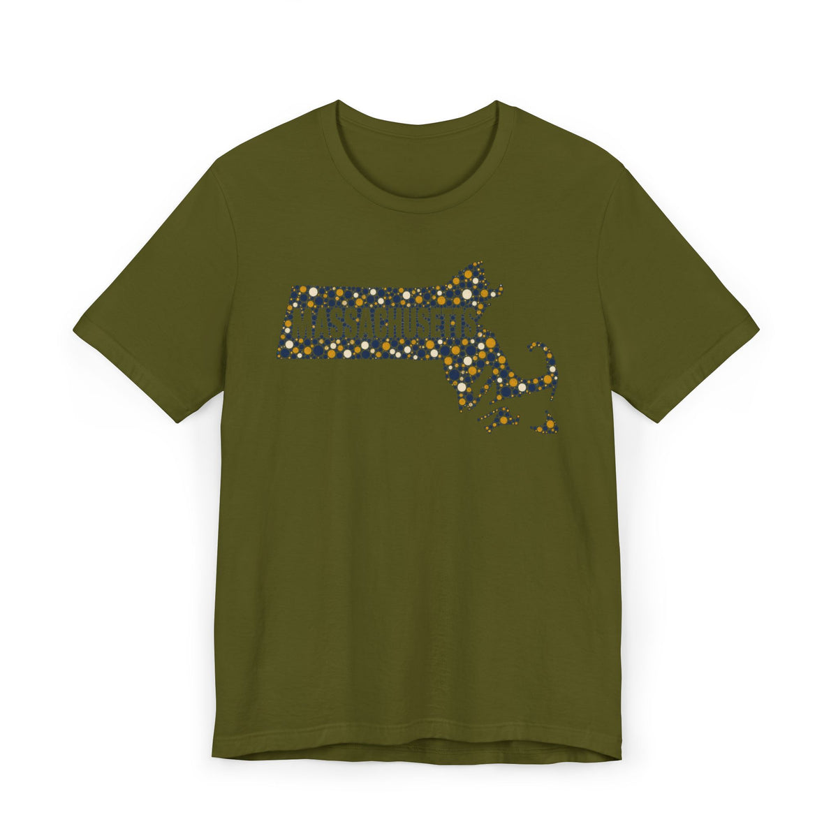 Massachusetts State Floral Map T-Shirt | Massachusetts Outline Graphic Tee