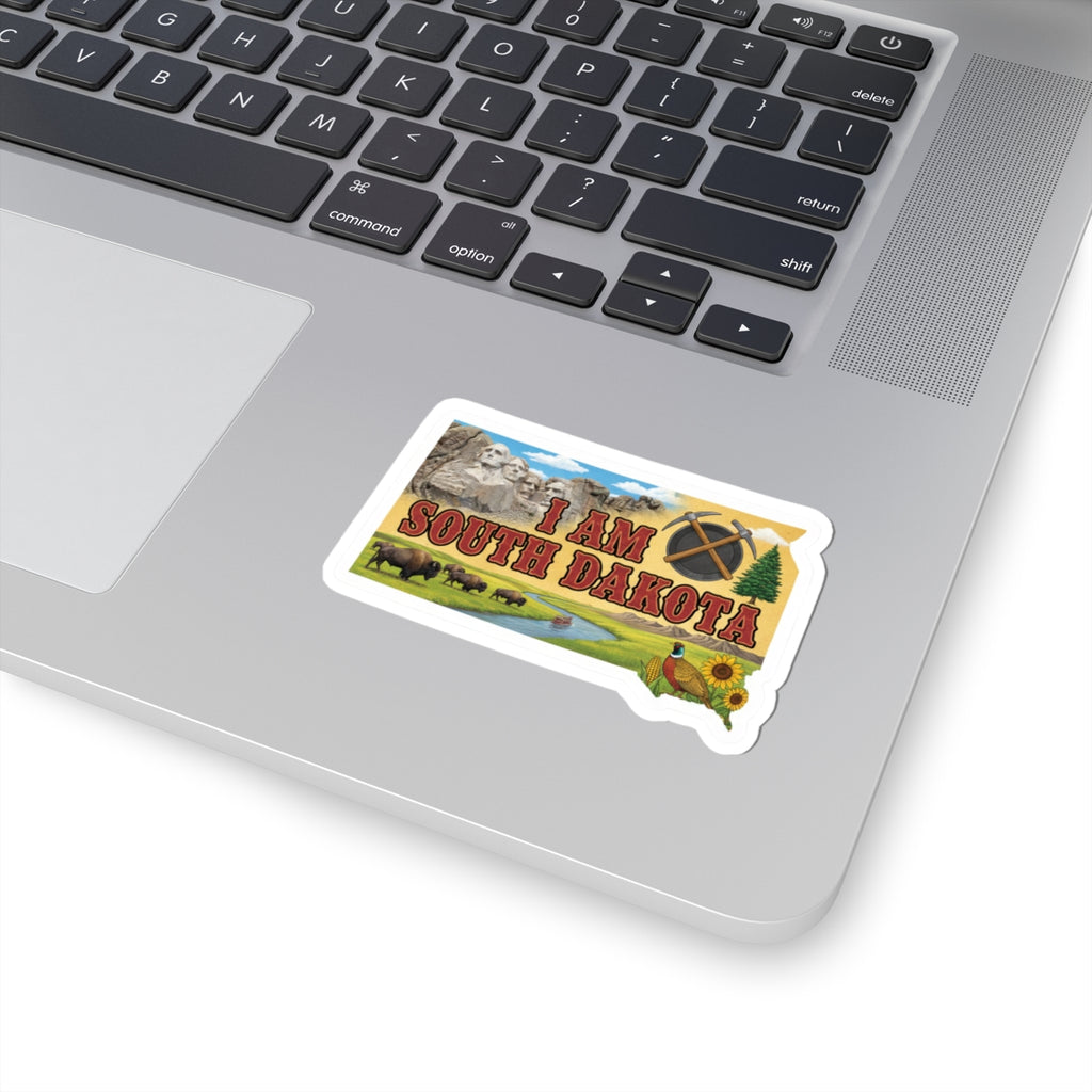 „I AM SOUTH DAKOTA“ Aufkleber auf Laptop
