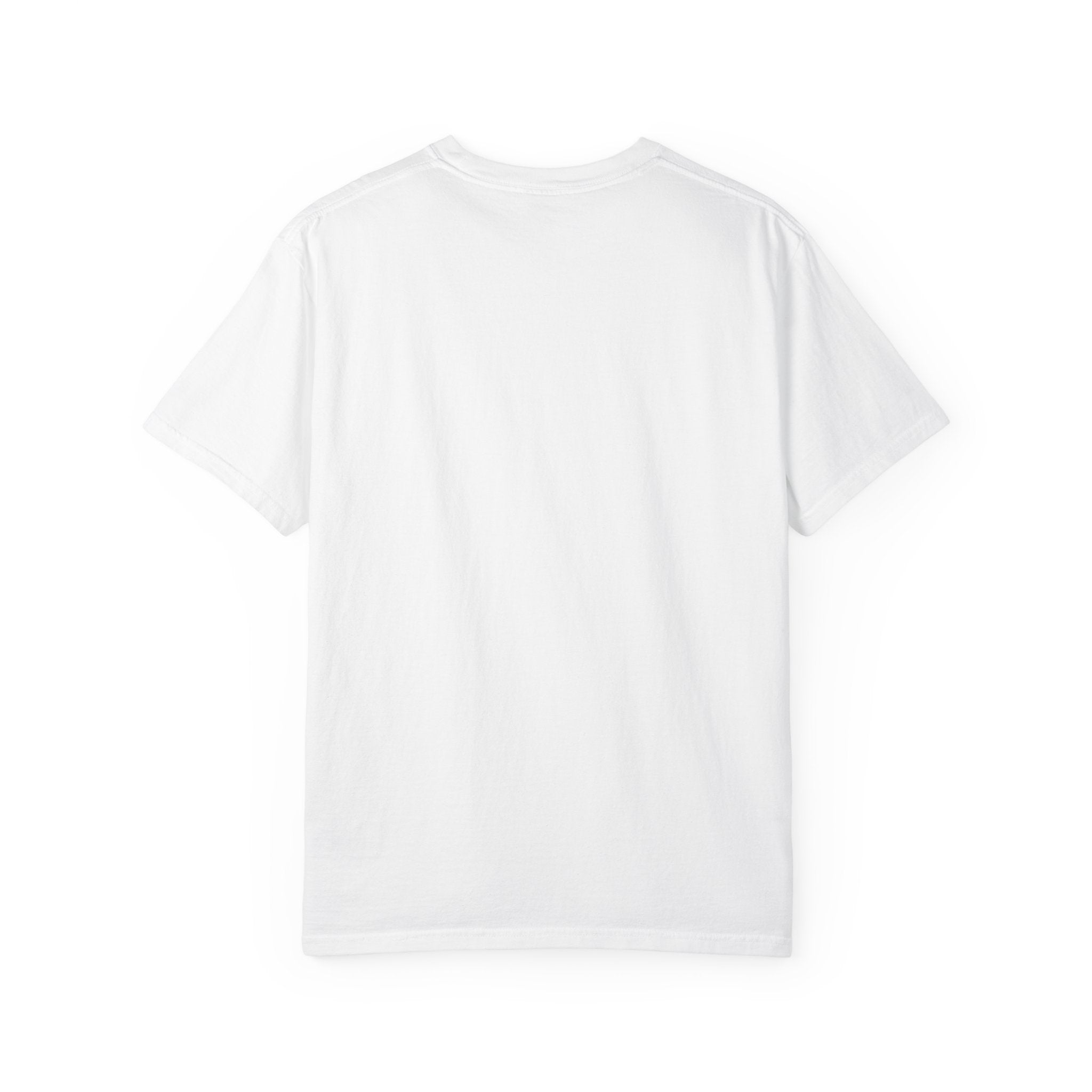 White t-shirt, plain back view