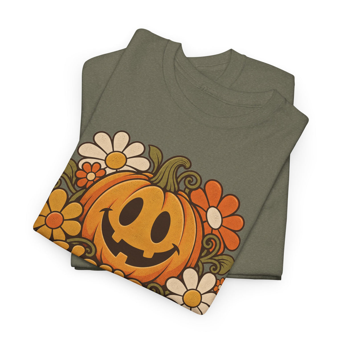 Have a Spooky Day Retro Pumpkin T-Shirt, Groovy Floral Jack O Lantern Halloween Shirt for Women and Men, Fall Teacher Tee