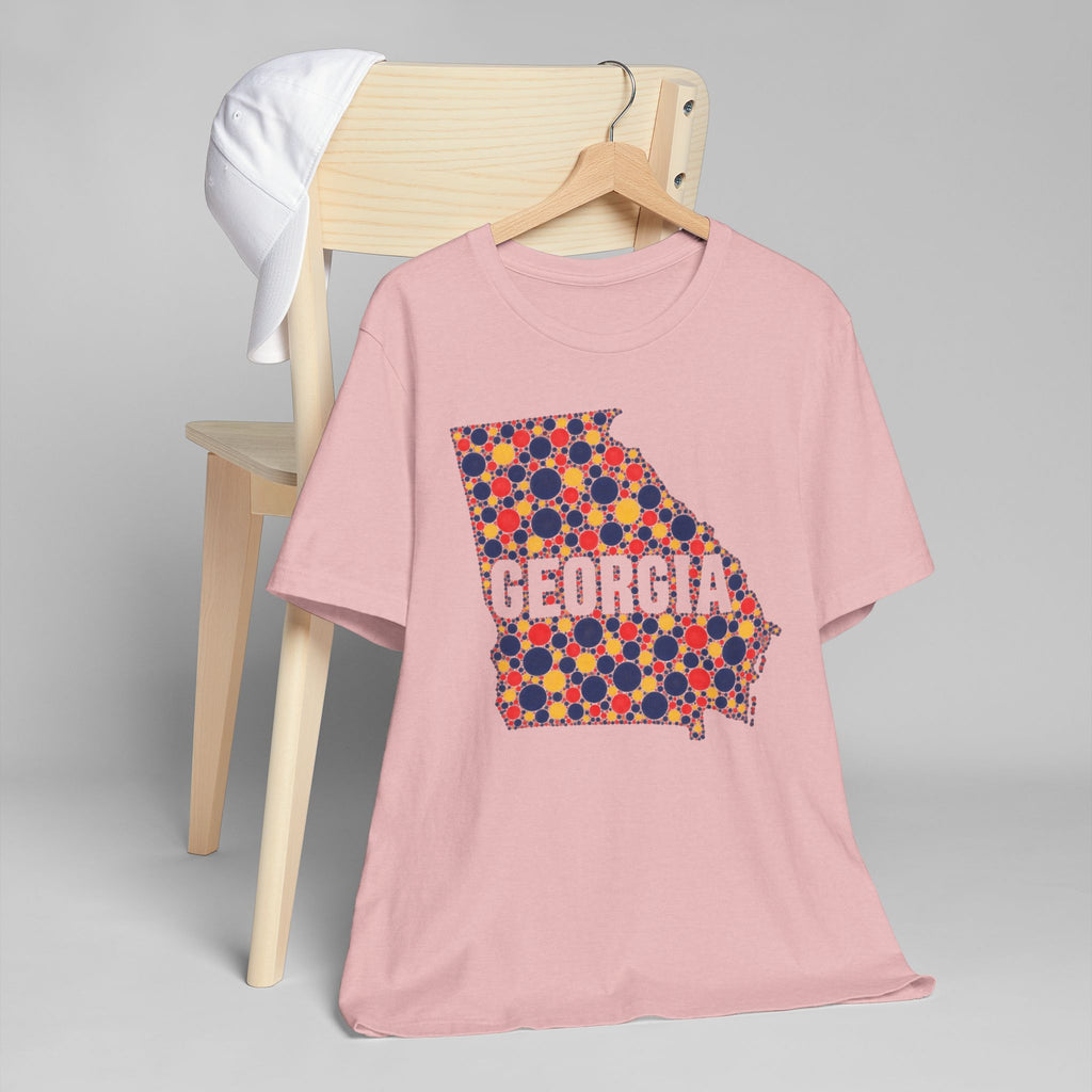 Georgia State Map Floral Pattern T-Shirt | Georgia Outline Graphic Tee