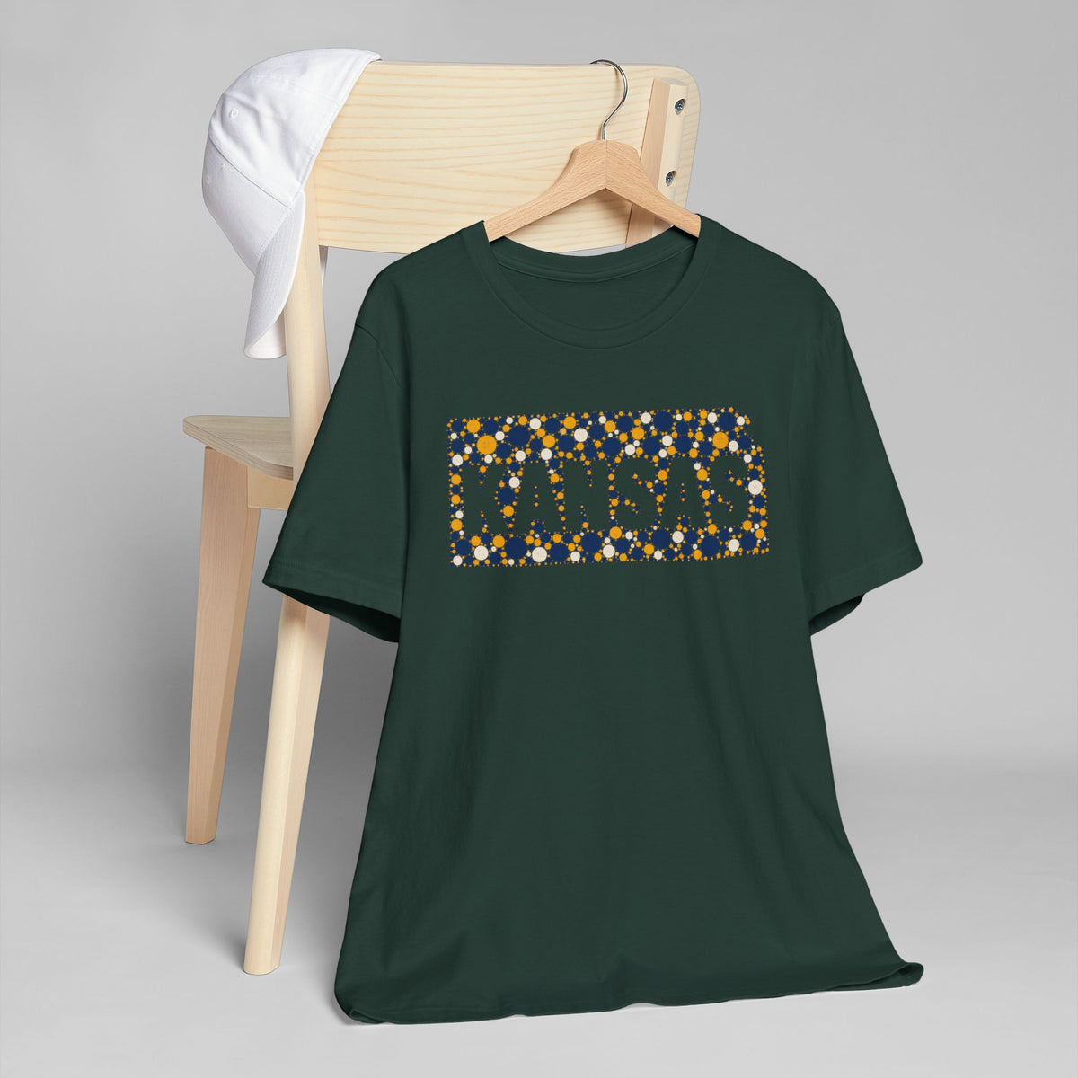 Kansas State Floral Pattern T-Shirt | Kansas Map Outline Graphic Tee