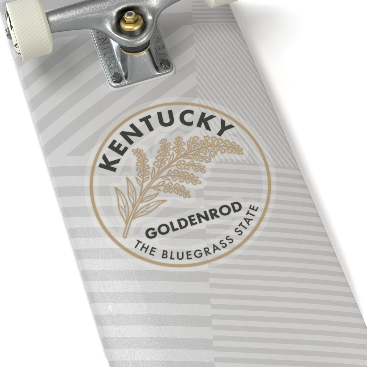 Kentucky goldenrod state flower vinyl sticker with leaf botanical circle and text