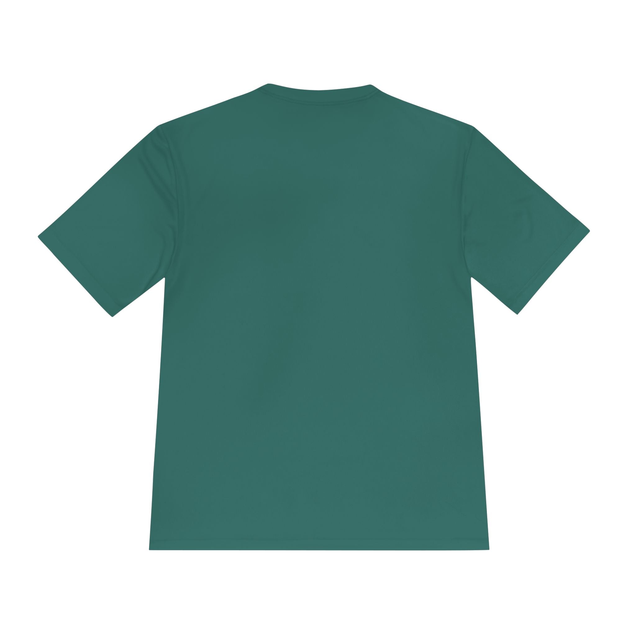 Mindset Is Everything T-shirt (back) in dark green, plain crew neck.