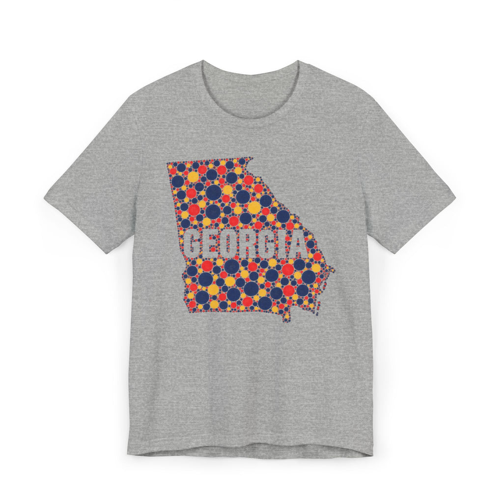 Georgia State Map Floral Pattern T-Shirt | Georgia Outline Graphic Tee