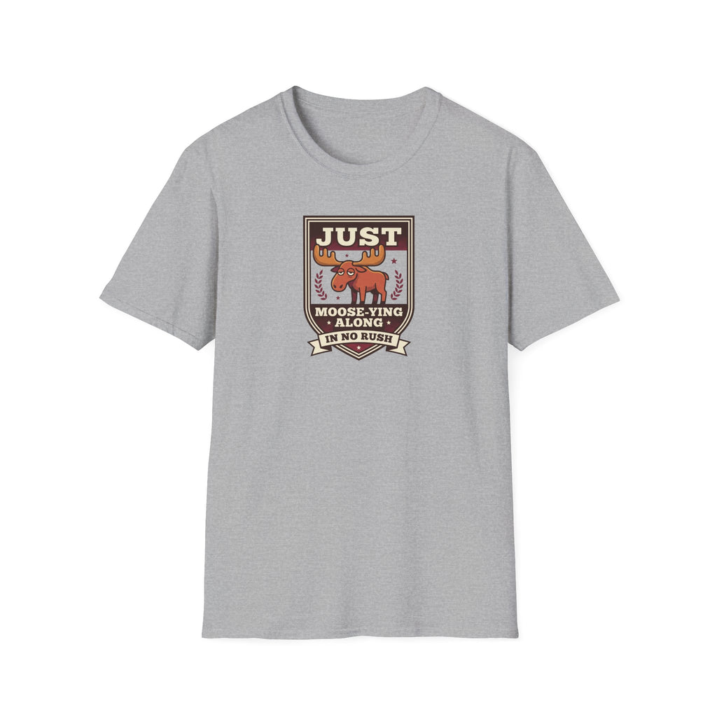 Light gray crew-neck T-shirt, plain back view