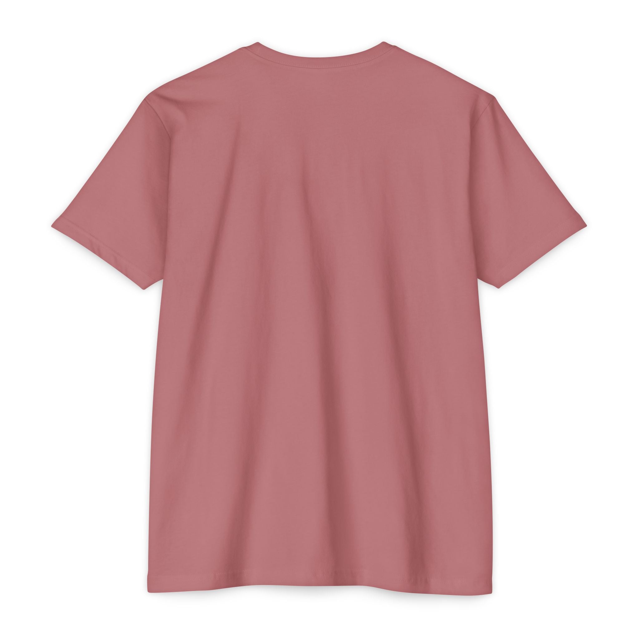 Rose pink crewneck T-shirt, short sleeves