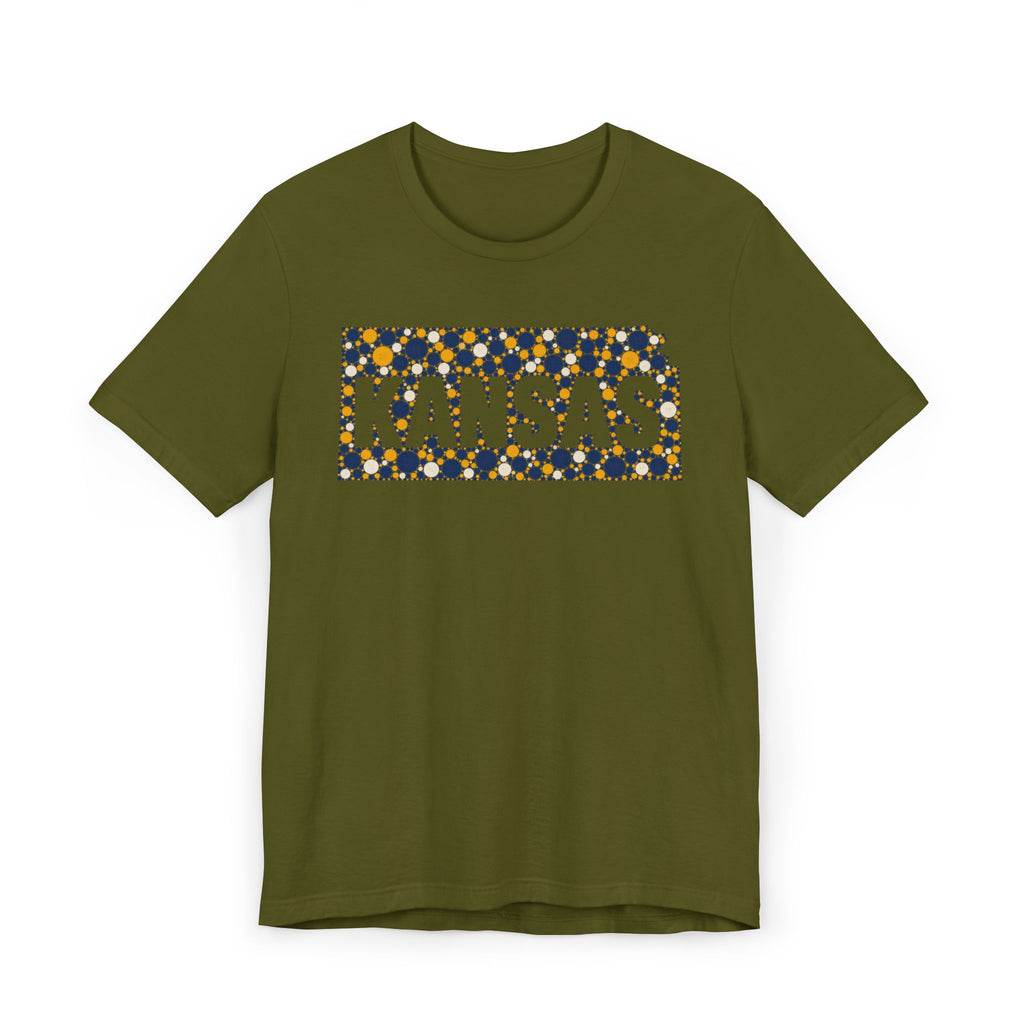 Kansas State Floral Pattern T-Shirt | Kansas Map Outline Graphic Tee