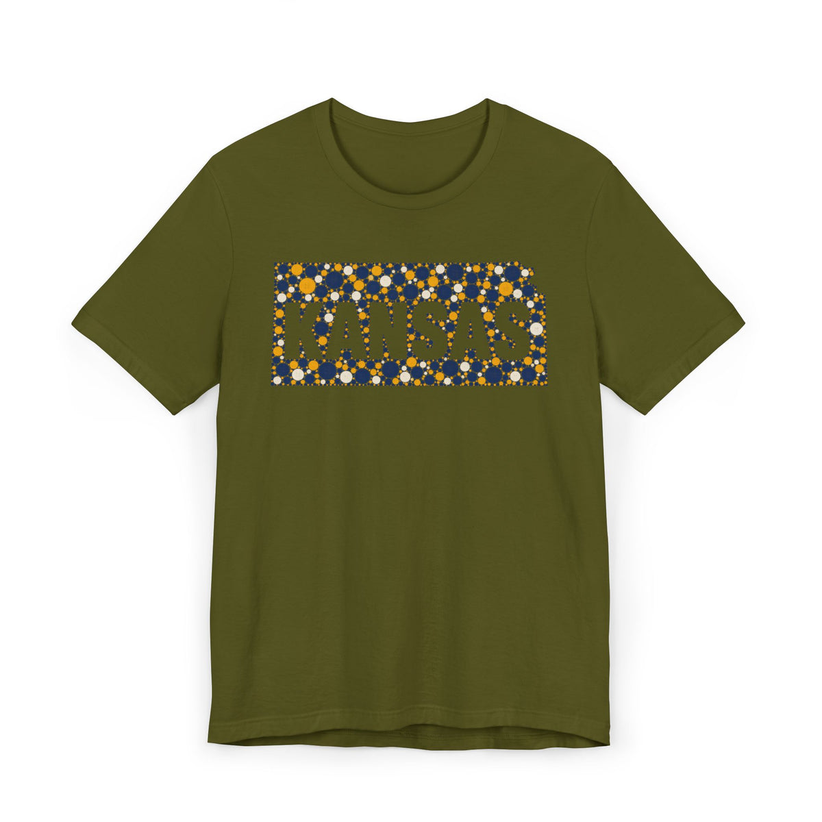 Kansas State Floral Pattern T-Shirt | Kansas Map Outline Graphic Tee