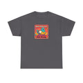 Charcoal t-shirt with framed bird graphic, 'Built Different' and 'Built Wrong' text.
