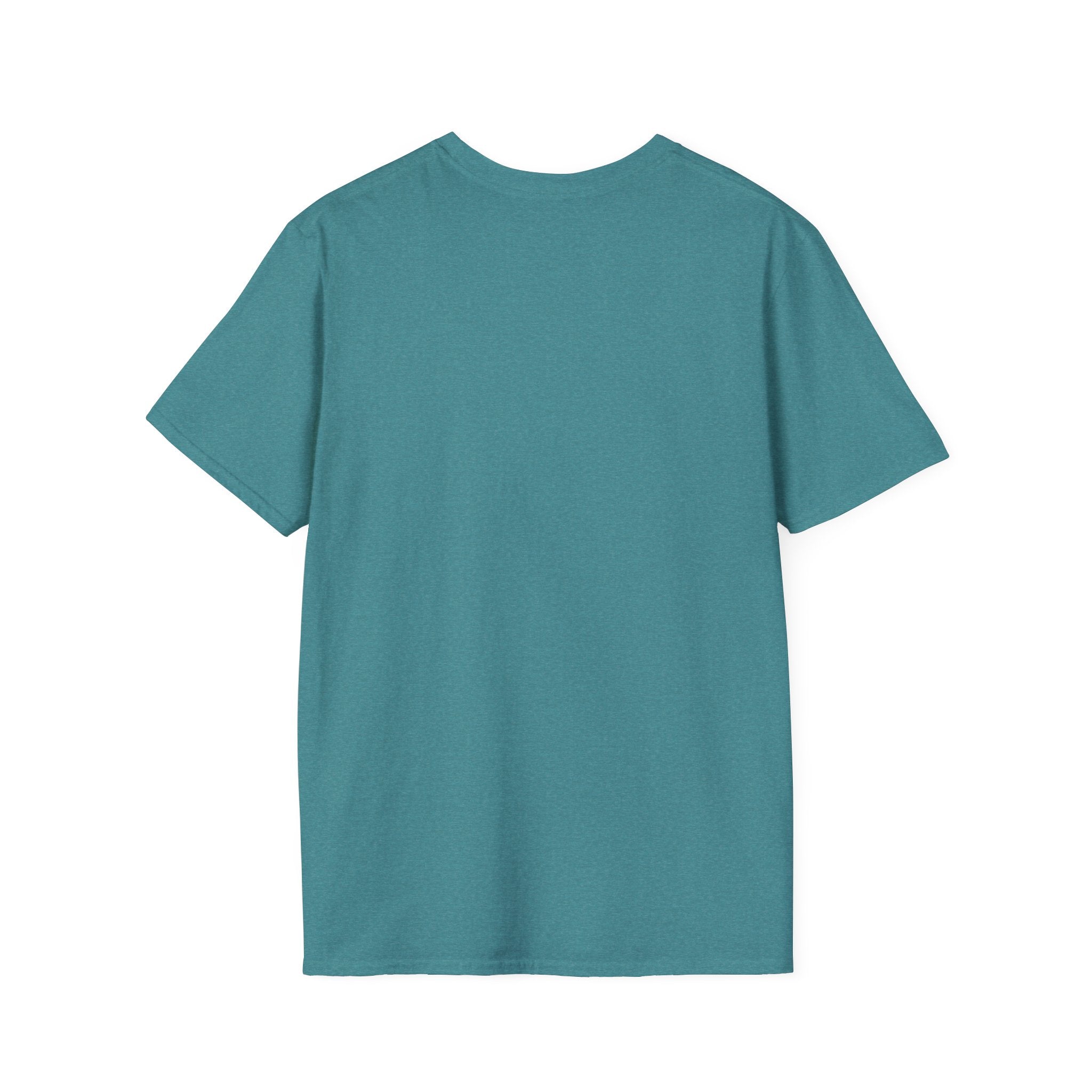 Teal T-shirt, plain crew-neck design