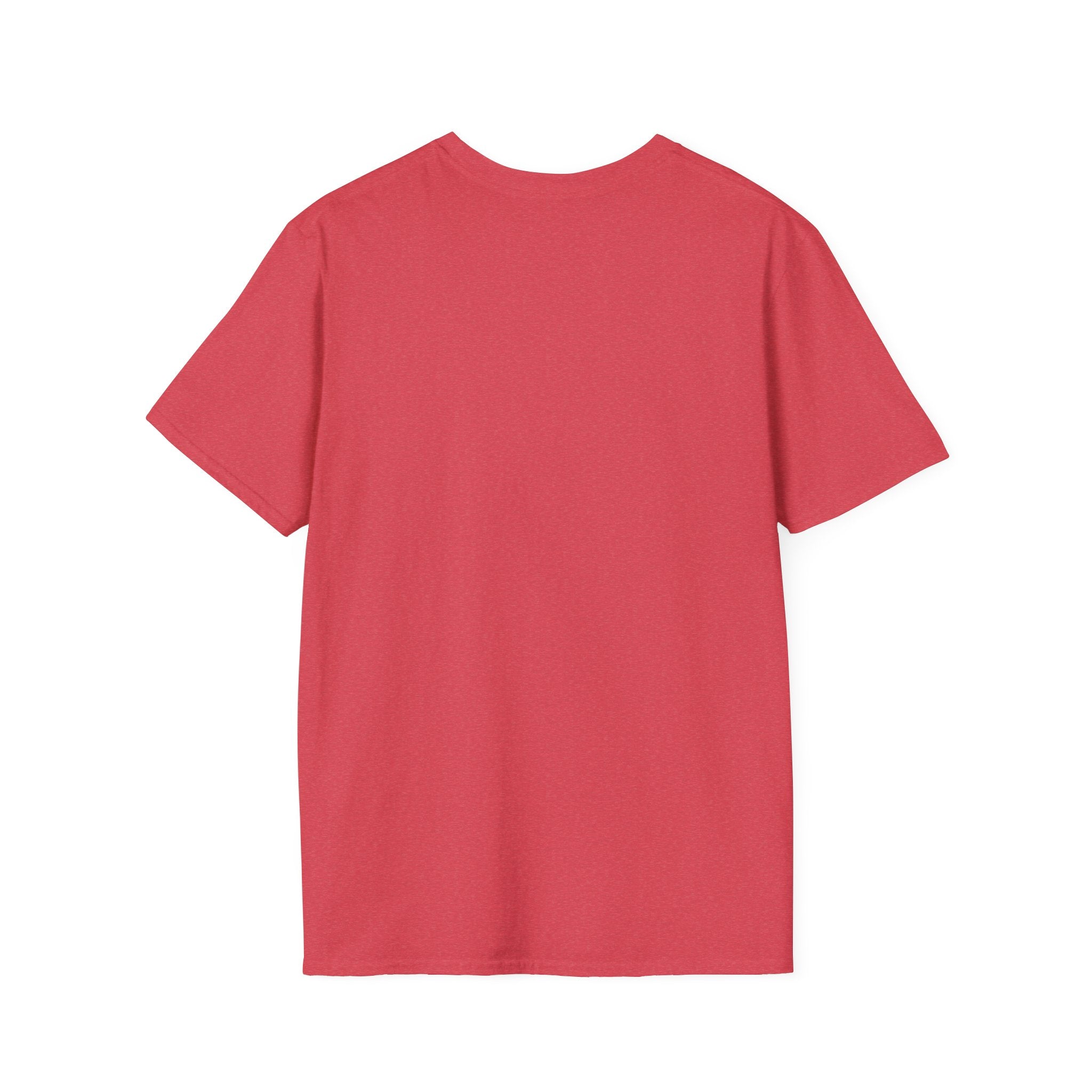 Red crew-neck T-shirt with no visible graphic in this view.