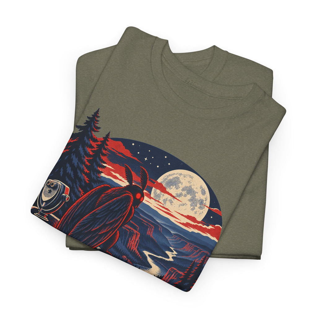 Scenic Overlook Raven T-Shirt, Moonlit Mountain Valley Road Trip Shirt for Men and Women, Vintage Hiking Graphic Tee