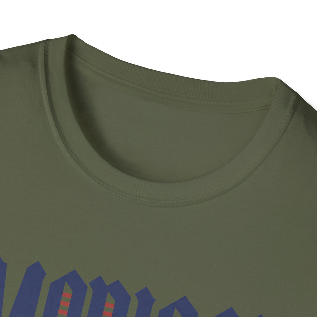 American Flag Stripe Lettering T-Shirt - Patriotic USA Pride Tee