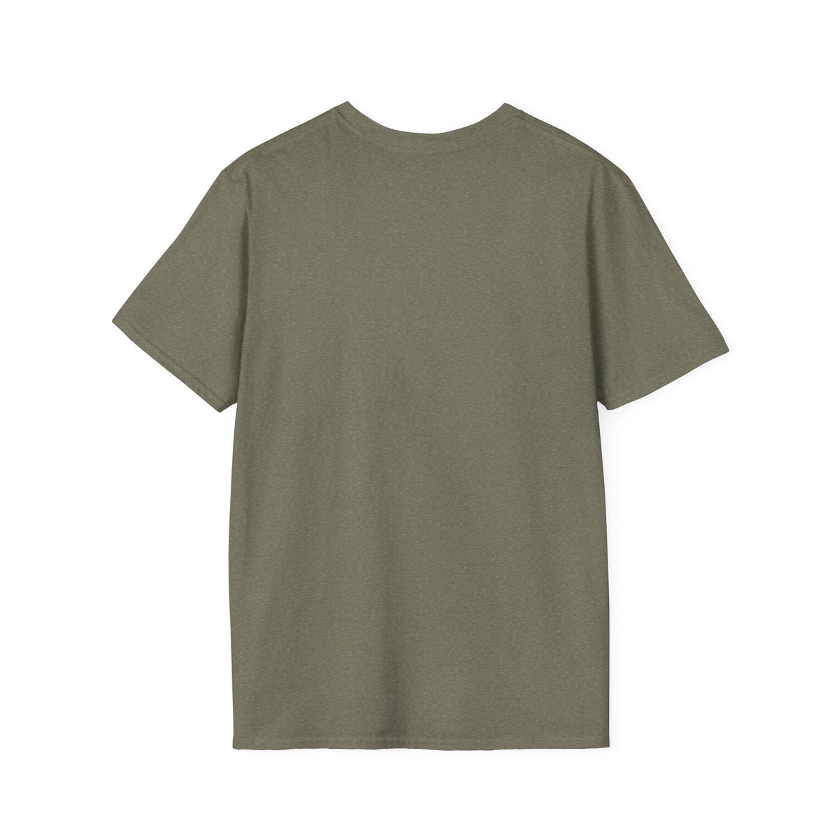 Olive crew-neck T-shirt, plain front