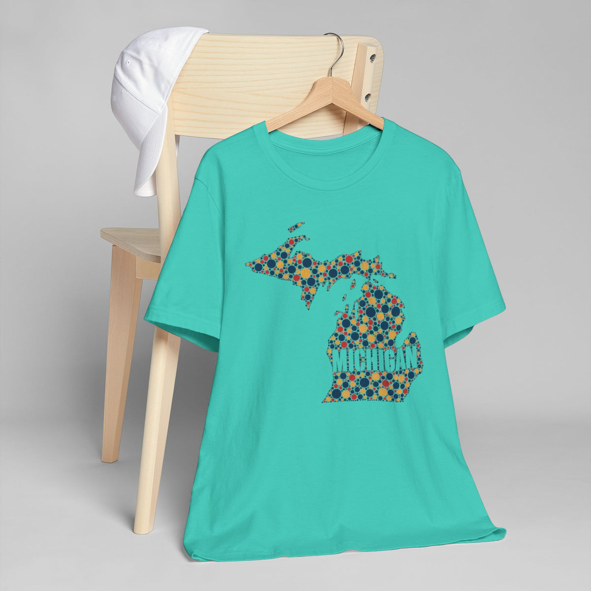 Michigan State Floral Map T-Shirt | Michigan Outline Graphic Tee