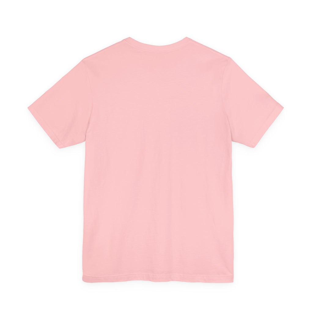 Pink T-shirt, plain front with crew neck