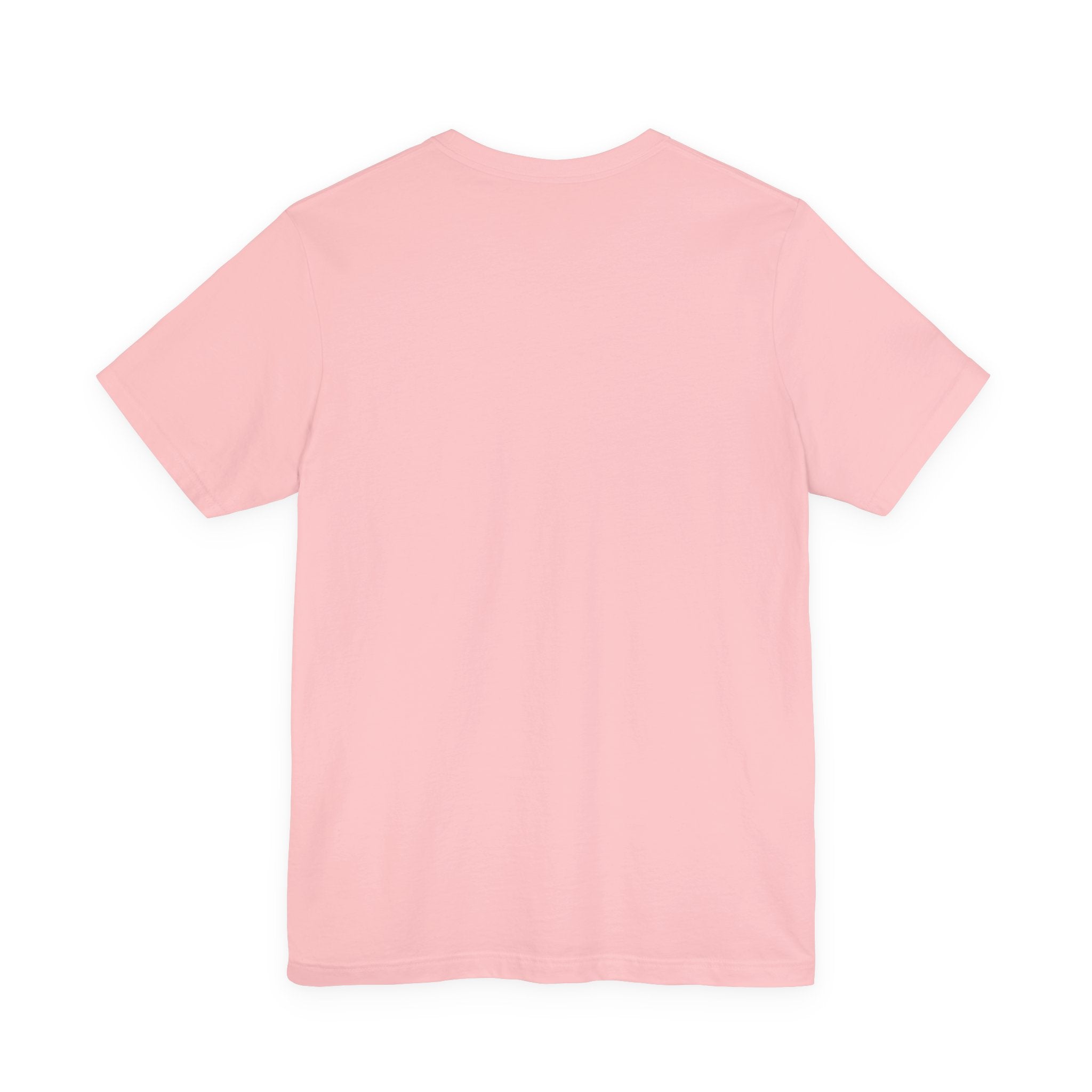 Pink T-shirt, plain front with crew neck