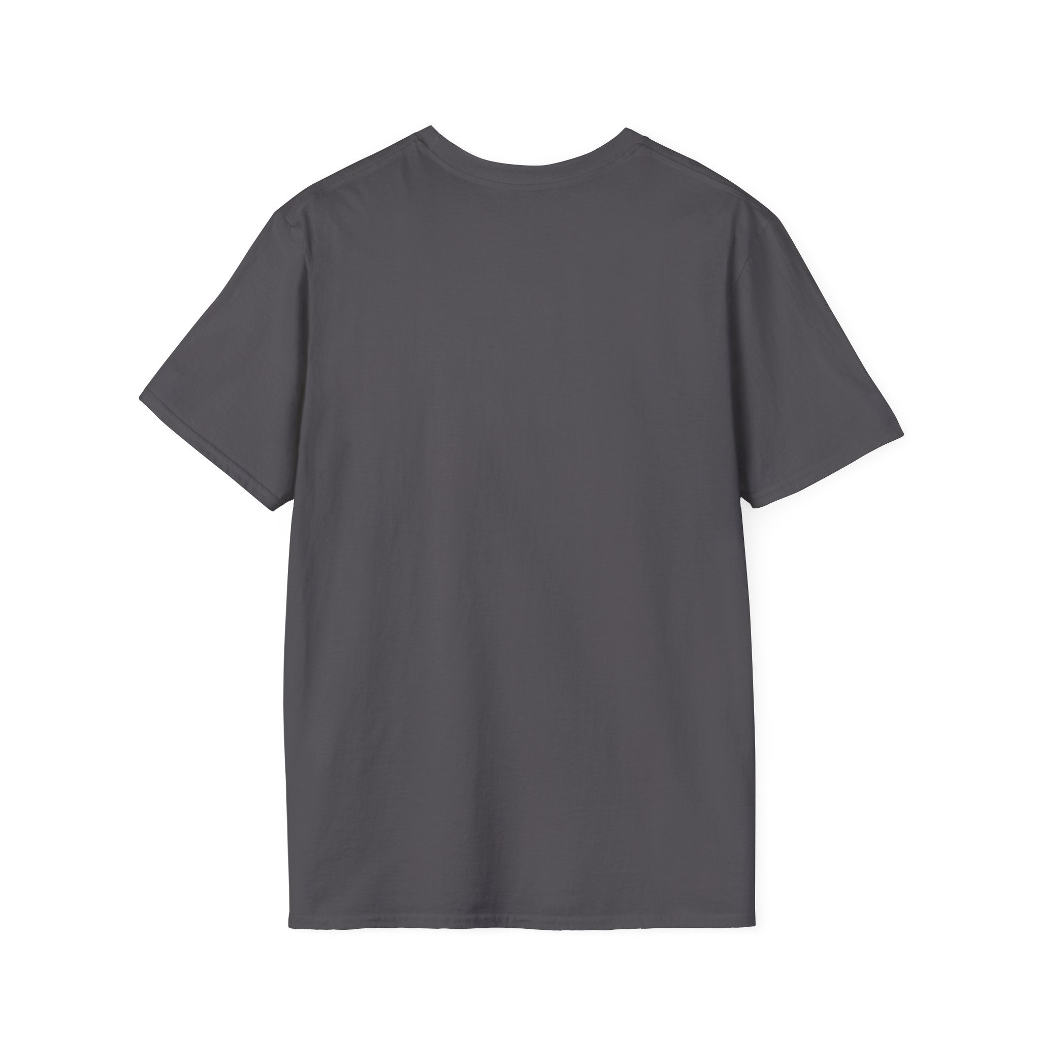 Charcoal crew-neck T-shirt, plain front