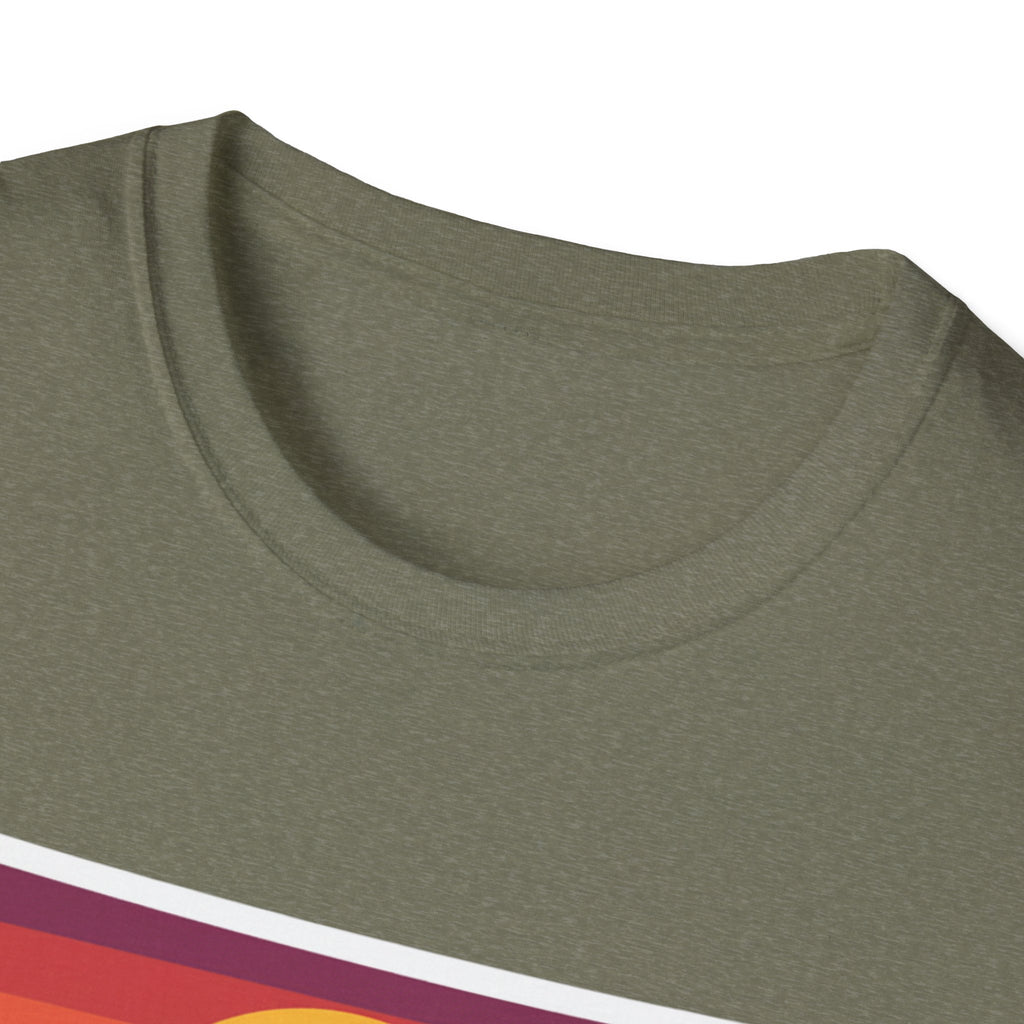 Heather Military Green crewneck T-shirt collar
