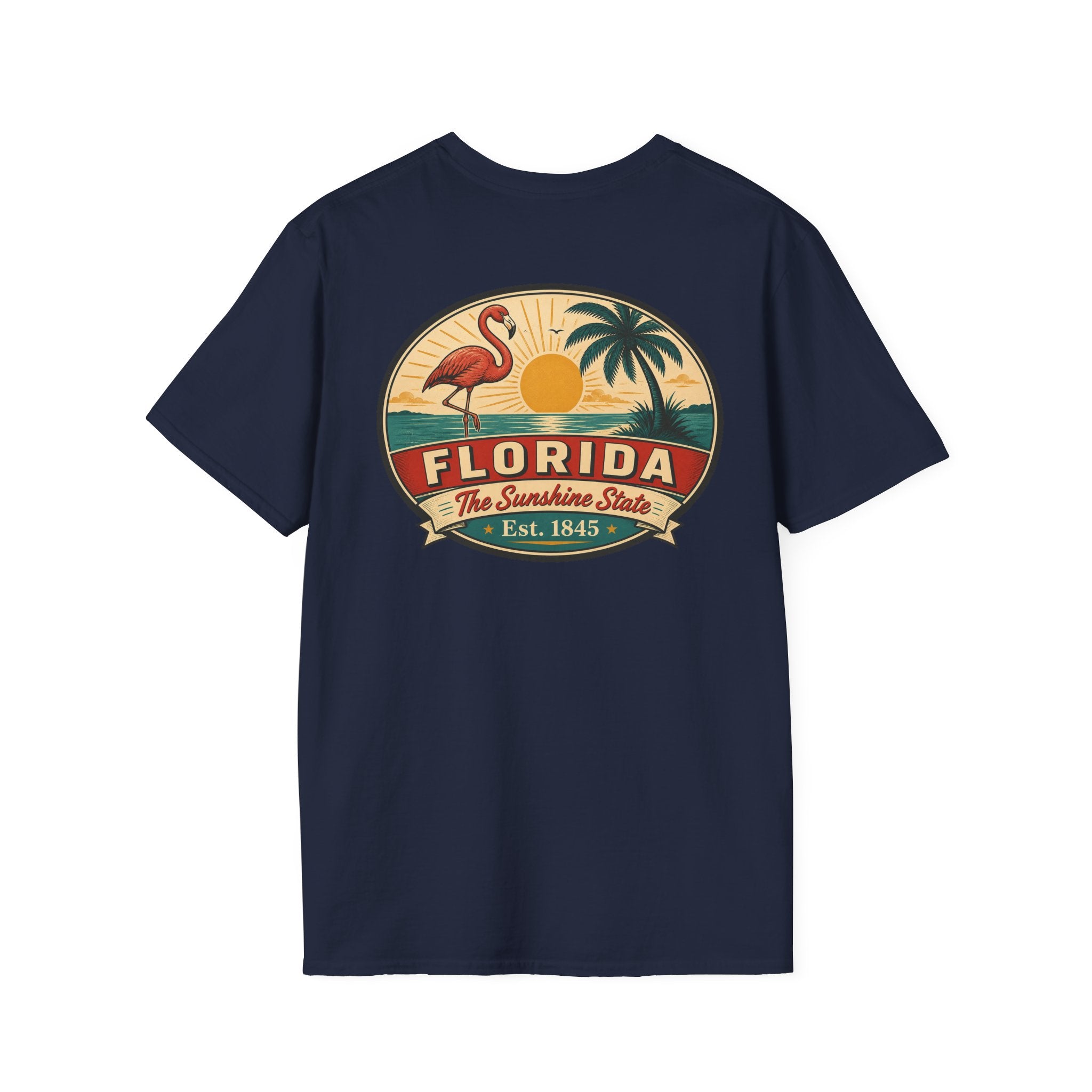 Navy T-shirt with Florida badge graphic on chest