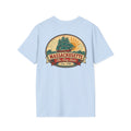 Light blue Massachusetts T-shirt with circular Bay State logo graphic on front