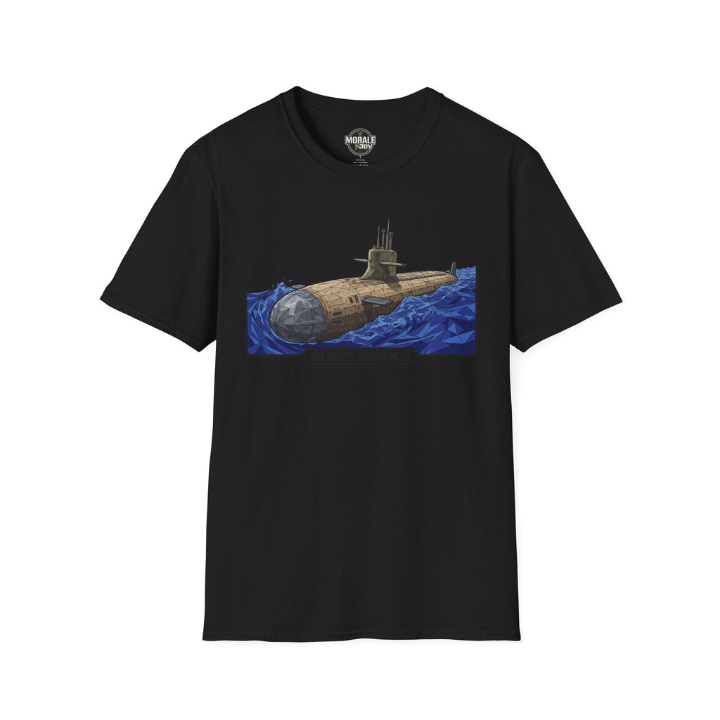 Silent Service T‑shirt in black with submarine graphic and “SILENT SERVICE”