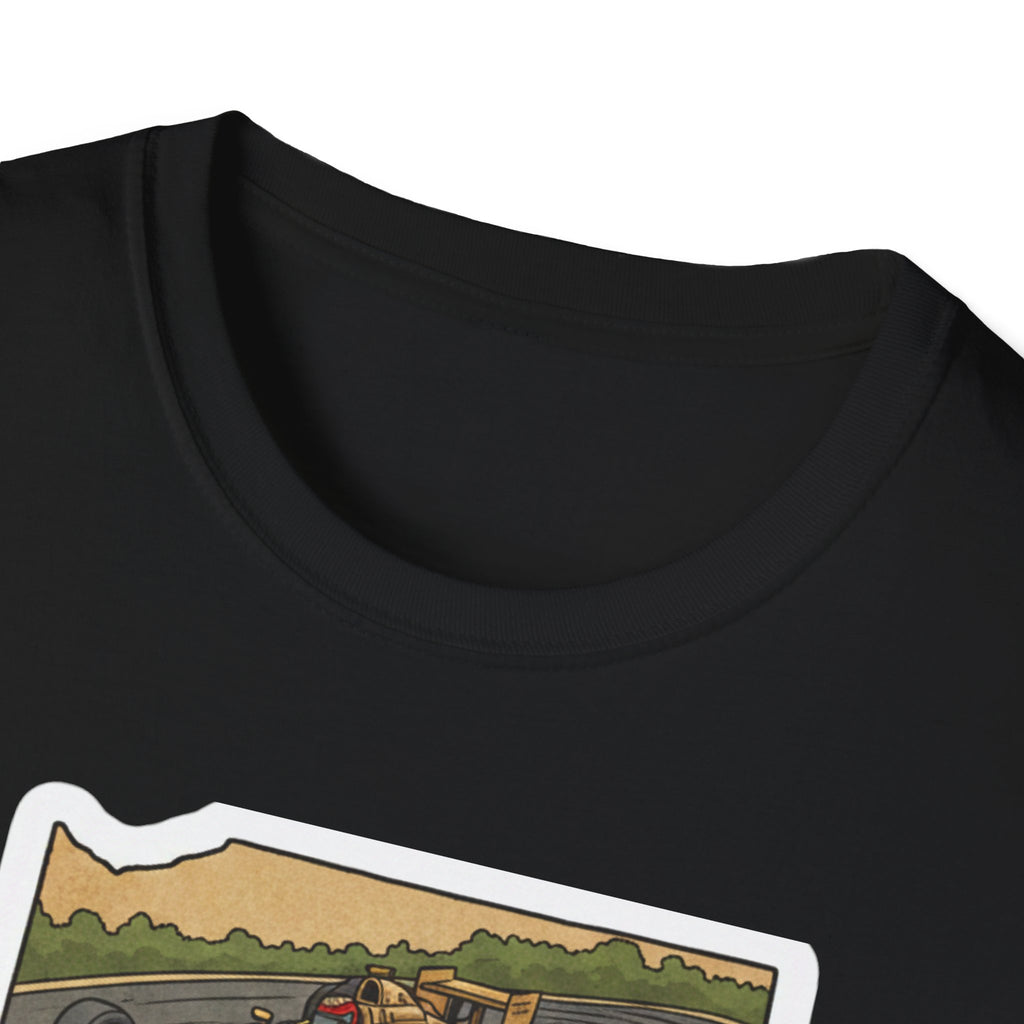 I Am Indiana T-shirt, black crew neck with partial Indiana outline print