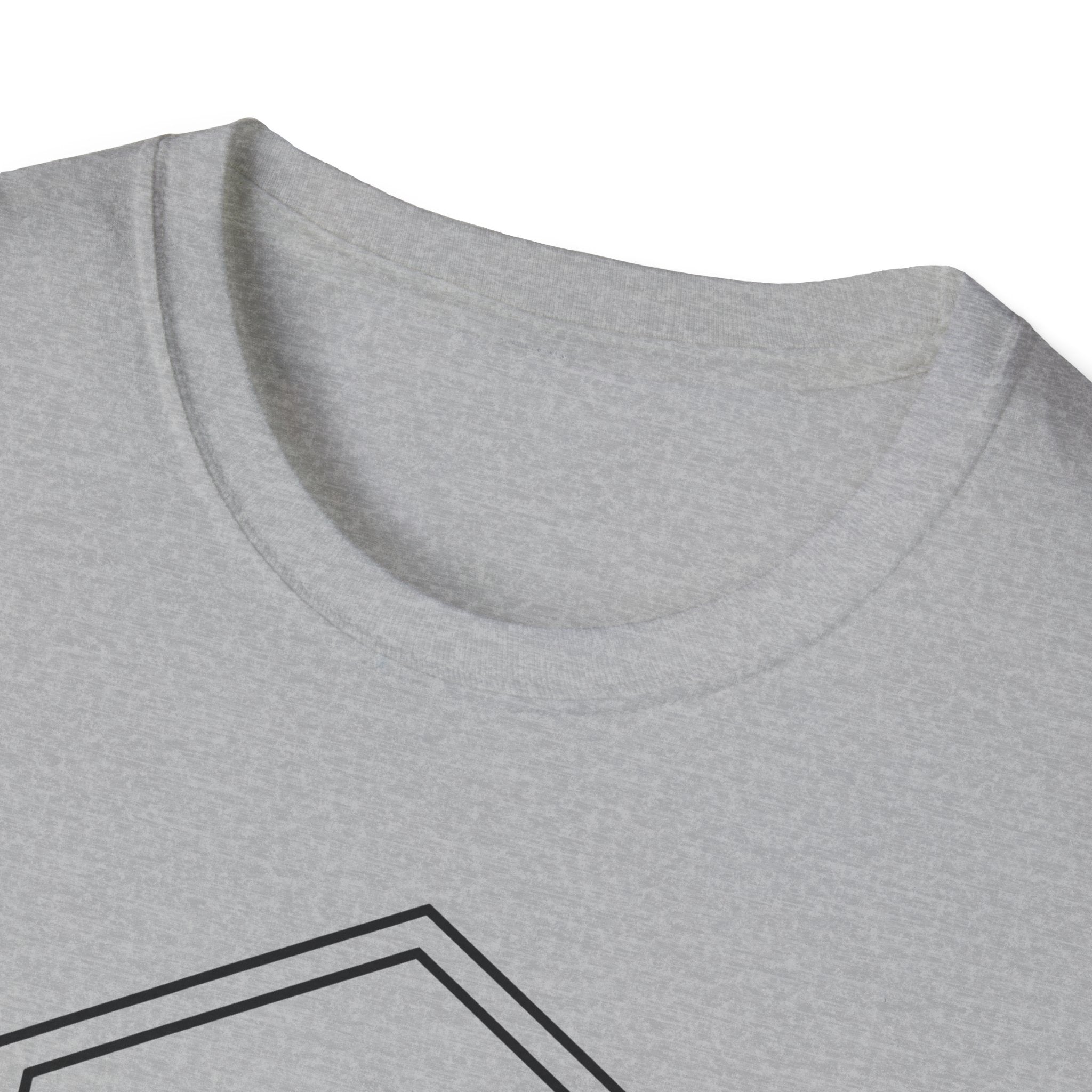 Sport gray T-shirt with ribbed crew neck and partial boot badge graphic