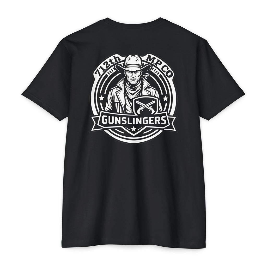Black PT shirt with Gunslingers graphic on front