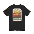 Black T-shirt with centered New Jersey Pier vintage poster graphic
