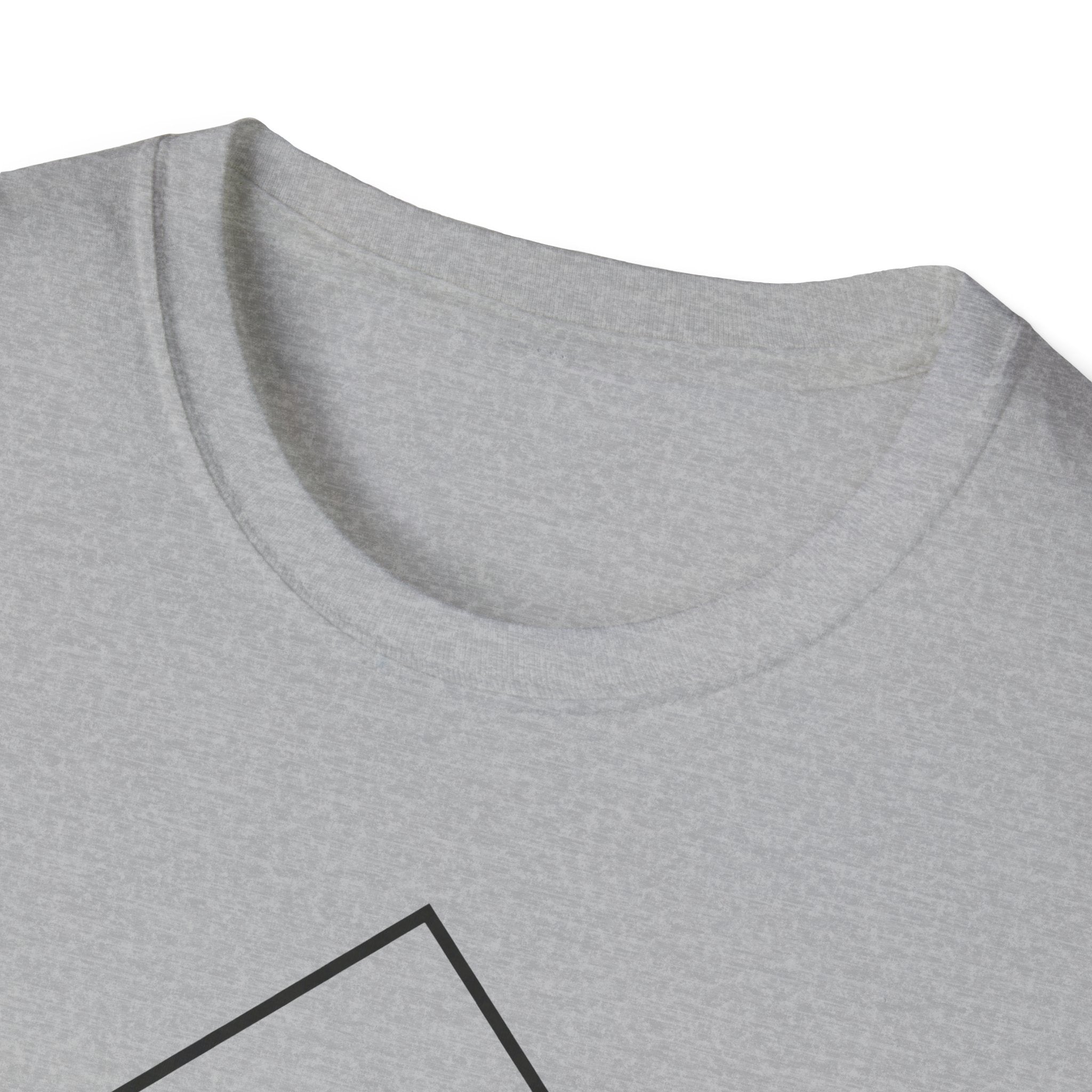 Gray T-shirt neckline and fabric texture