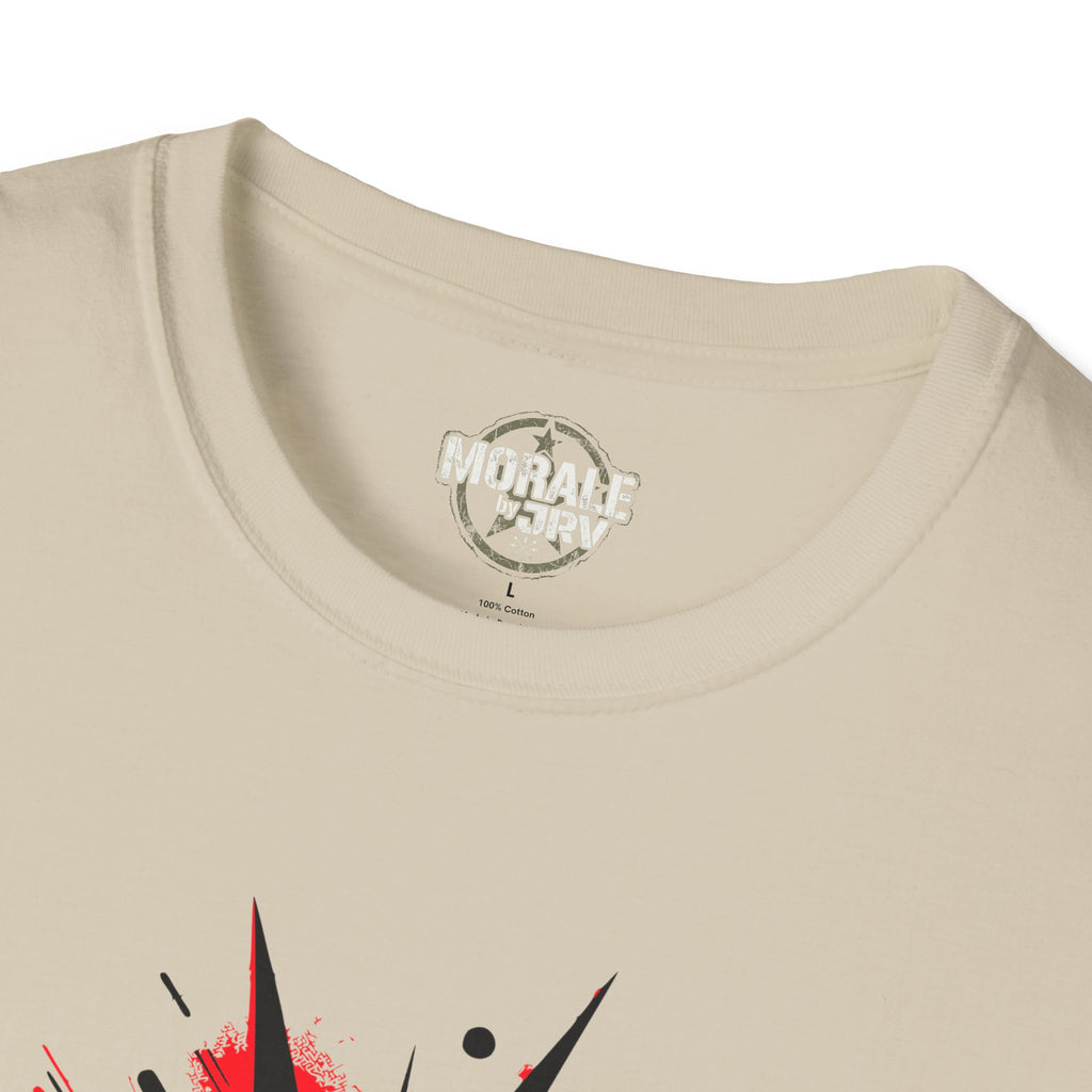 Liberty Statue graphic tee, Sand: Krageninnenlabel und Rundlogo am Halsausschnitt