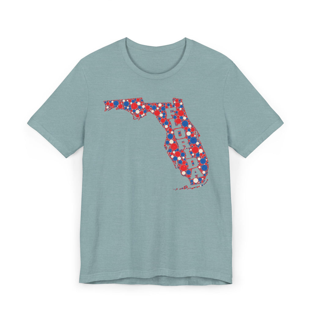 Florida State Floral Pattern T-Shirt | Colorful Florida Outline Graphic Tee