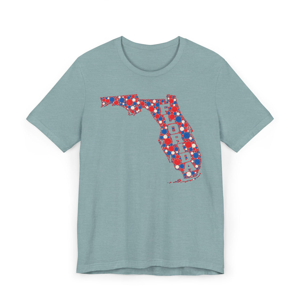 Florida State Floral Pattern T-Shirt | Colorful Florida Outline Graphic Tee
