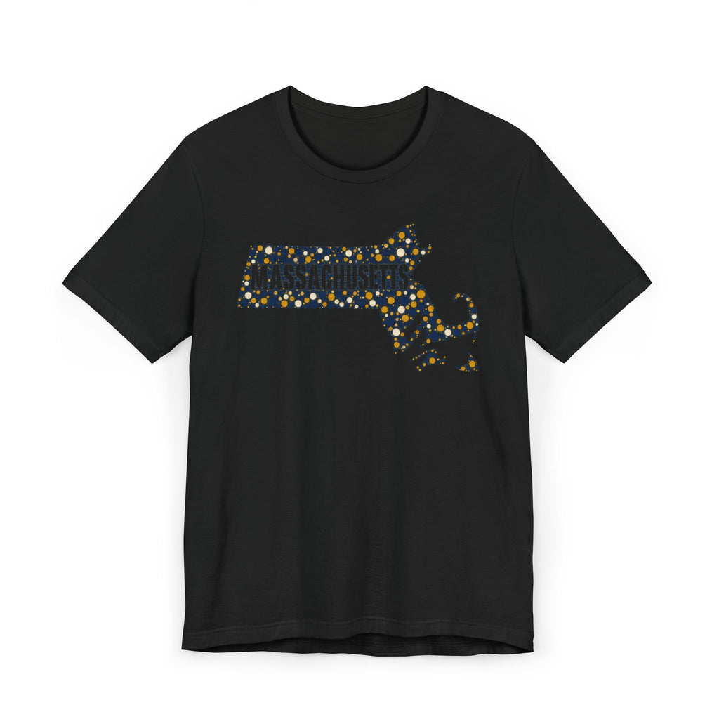 Massachusetts State Floral Map T-Shirt | Massachusetts Outline Graphic Tee