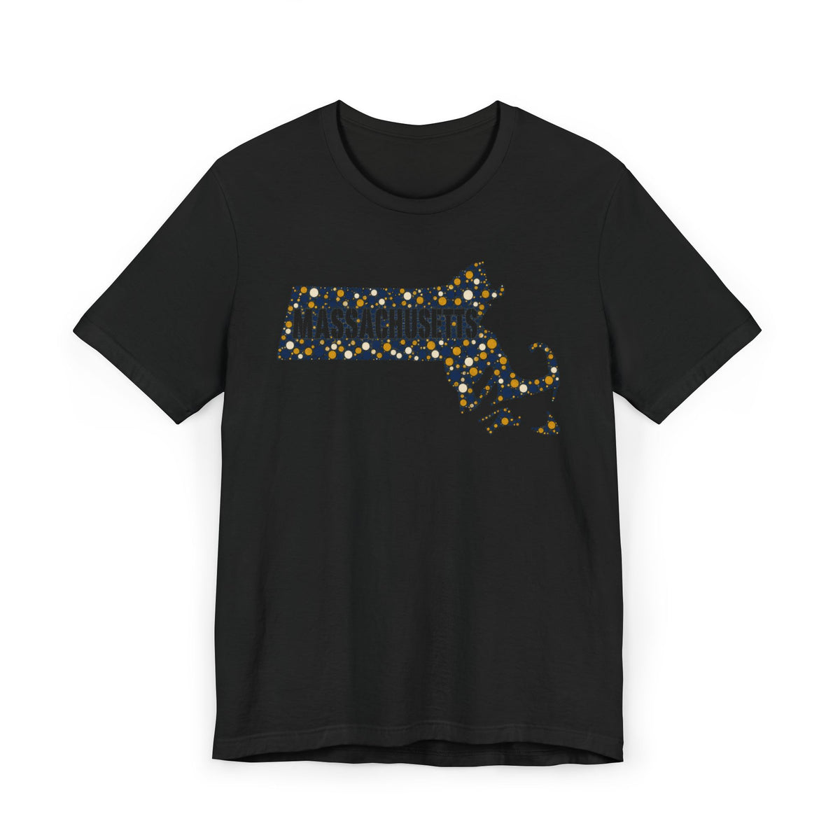 Massachusetts State Floral Map T-Shirt | Massachusetts Outline Graphic Tee
