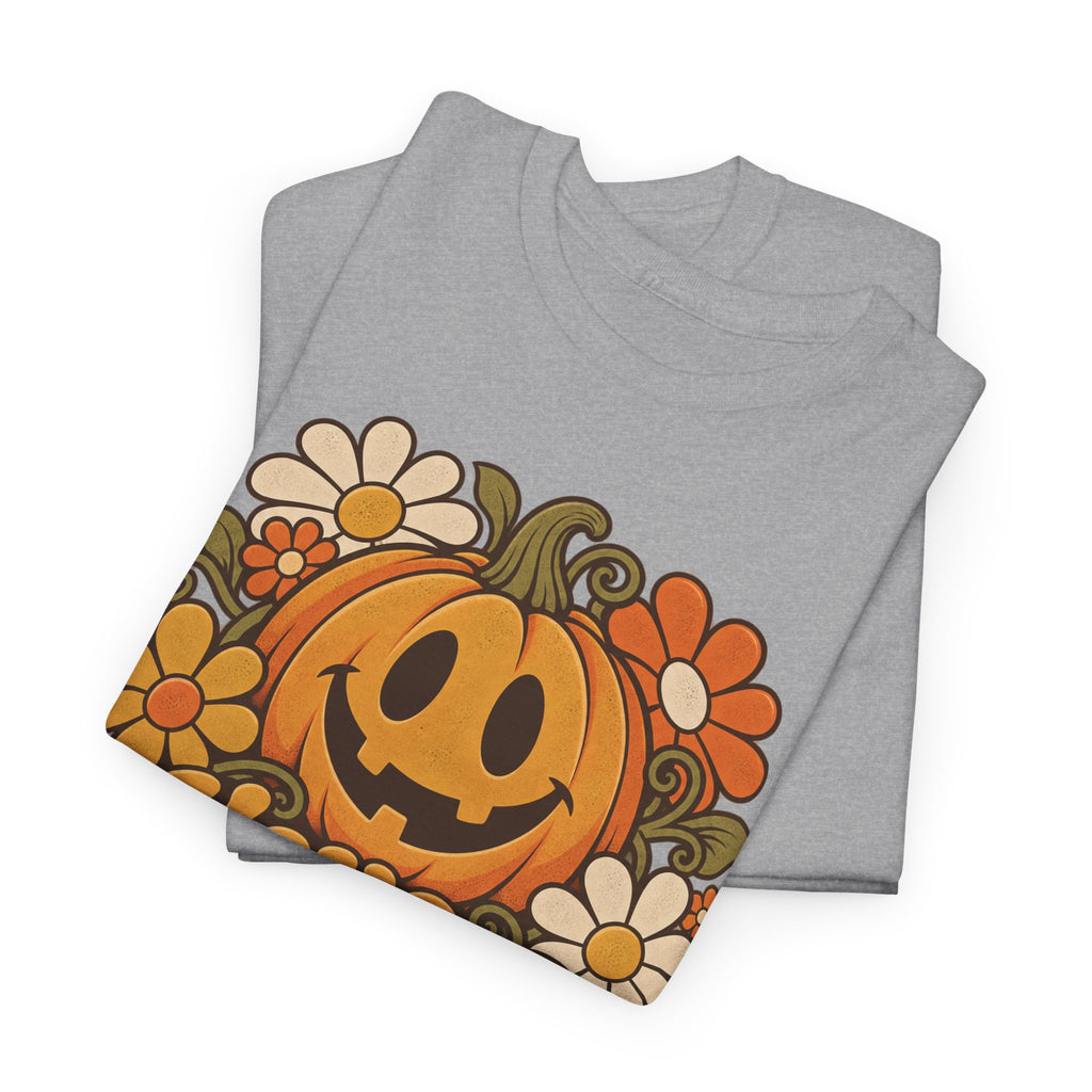 Have a Spooky Day Retro Pumpkin T-Shirt, Groovy Floral Jack O Lantern Halloween Shirt for Women and Men, Fall Teacher Tee
