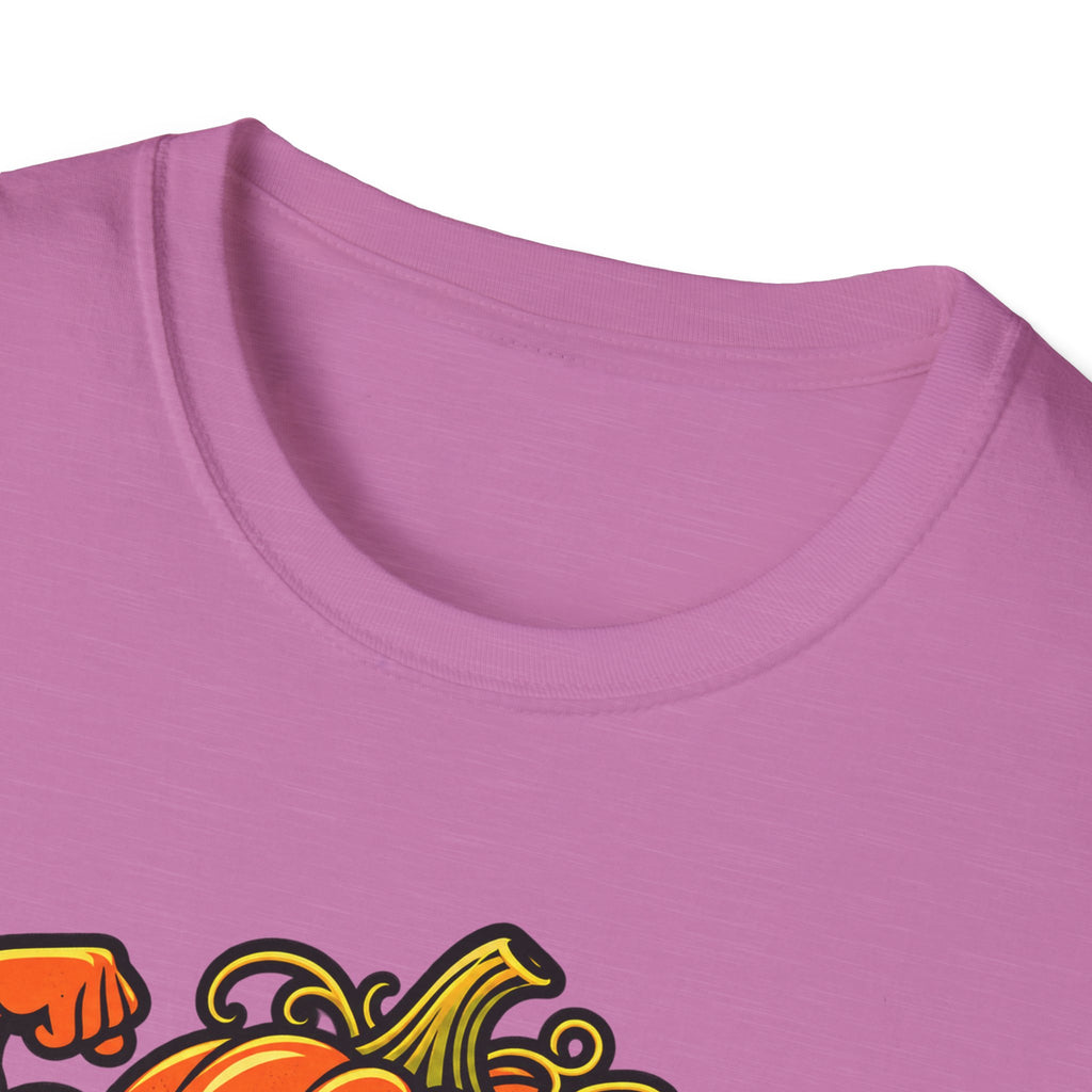 Purple T-shirt crew neck close-up, no visible full design